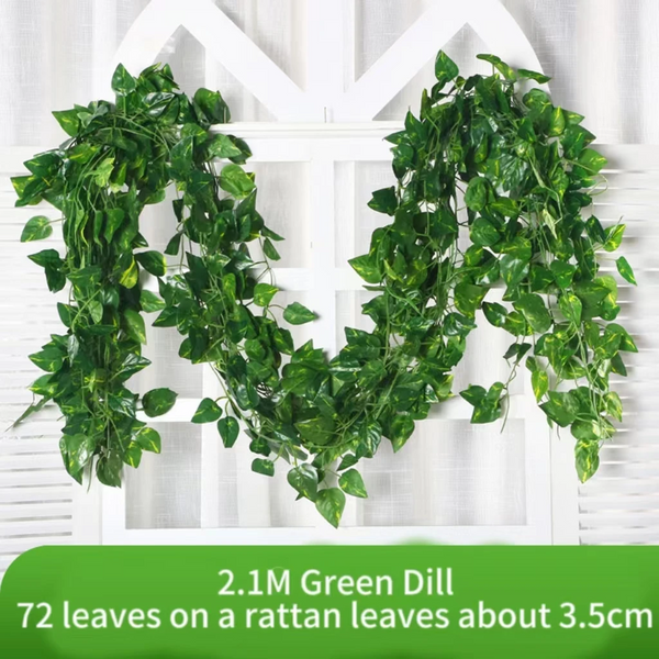 2.1M Green Ivy Leaf Hanging Vine Artificial