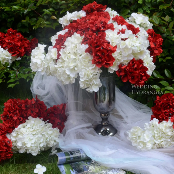 6PCS Hydrangea Artificial Flowers with Stem